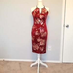 ENFOCUS Studio Elegant Floral Midi Dress, Size 4